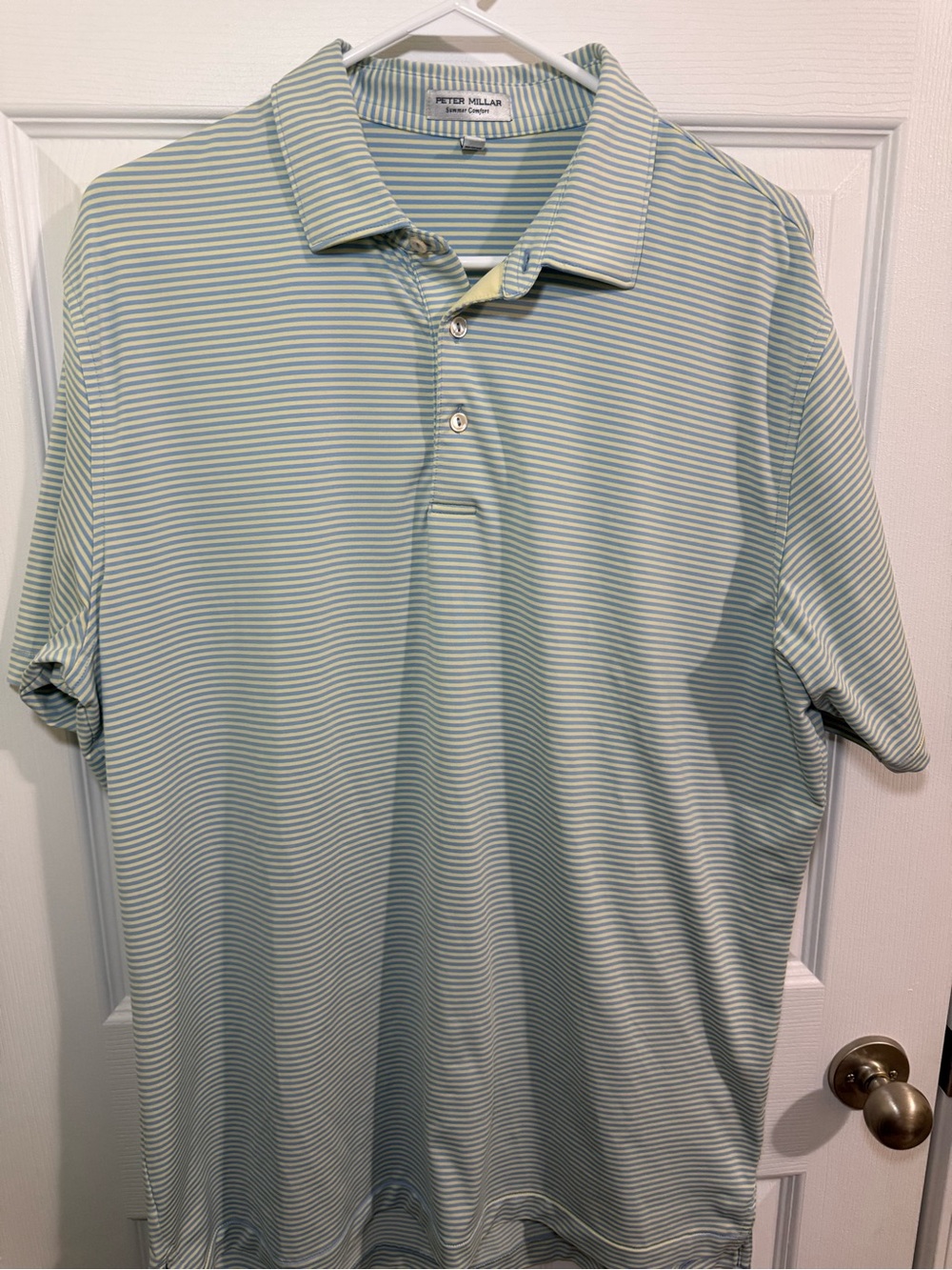 Peter Millar Summer Comfort Polo L Hyde Park Golf Country Club 1909 Stripe